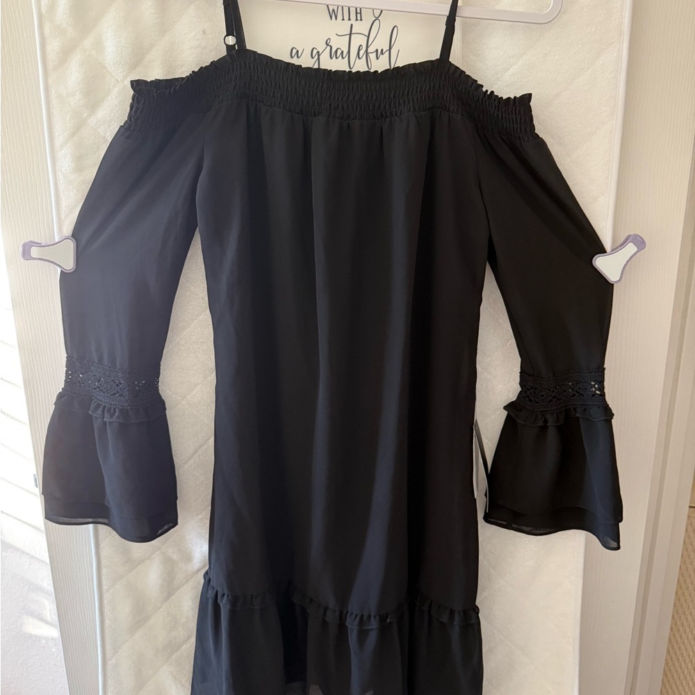 Elegant Black Off-Shoulder Dress